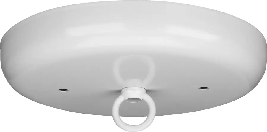 Contemporary Canopy Kit - White Finish - 5" Diameter - 7/16" Center Hole - 2-8/32 Bar Holes - Includes Hardware - 10lbs Max - Image 1