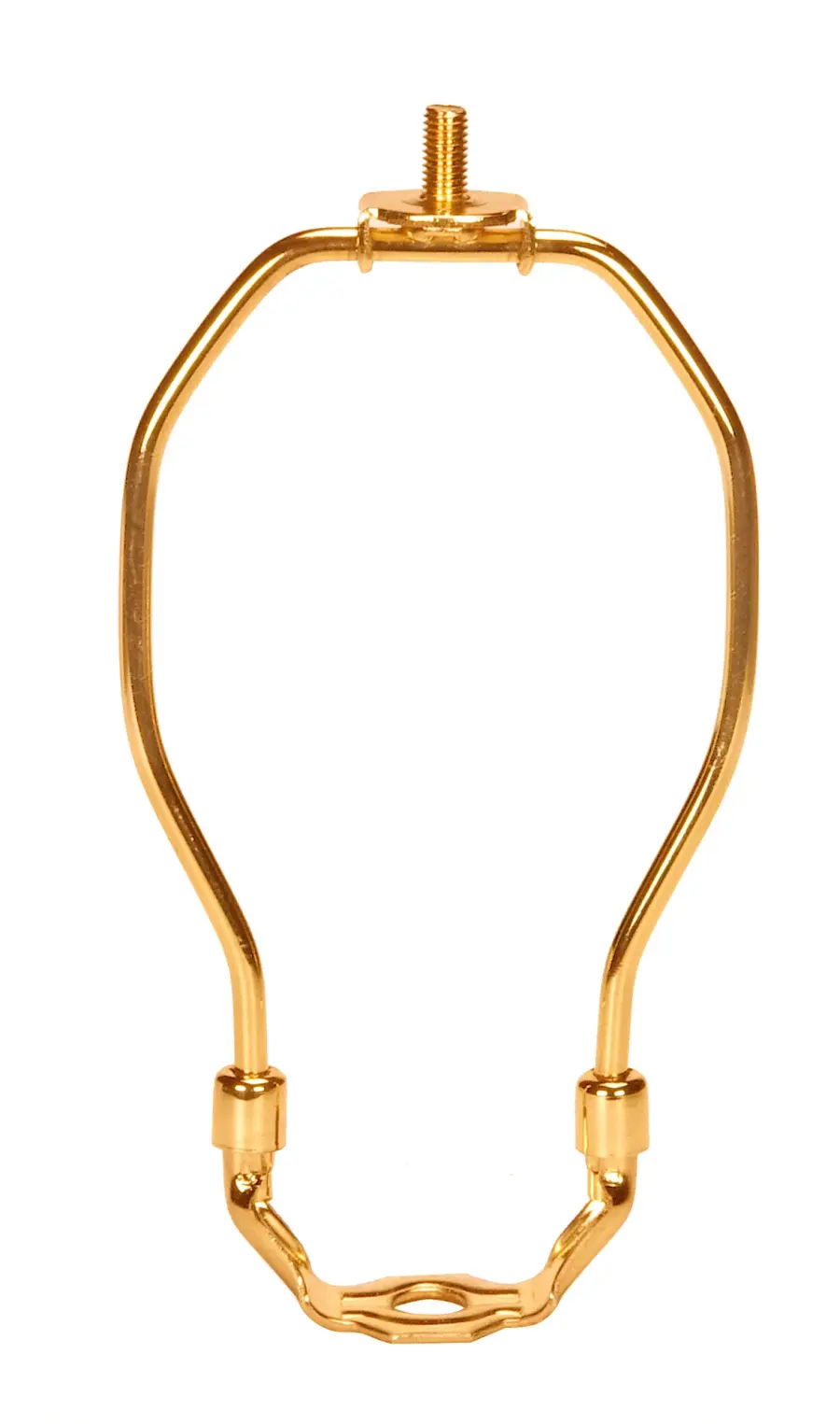 Heavy Duty Harp - Polished Brass Finish - 7" Height - 1/8 IP Saddle - 1/4-27 Thread - 125 Carton