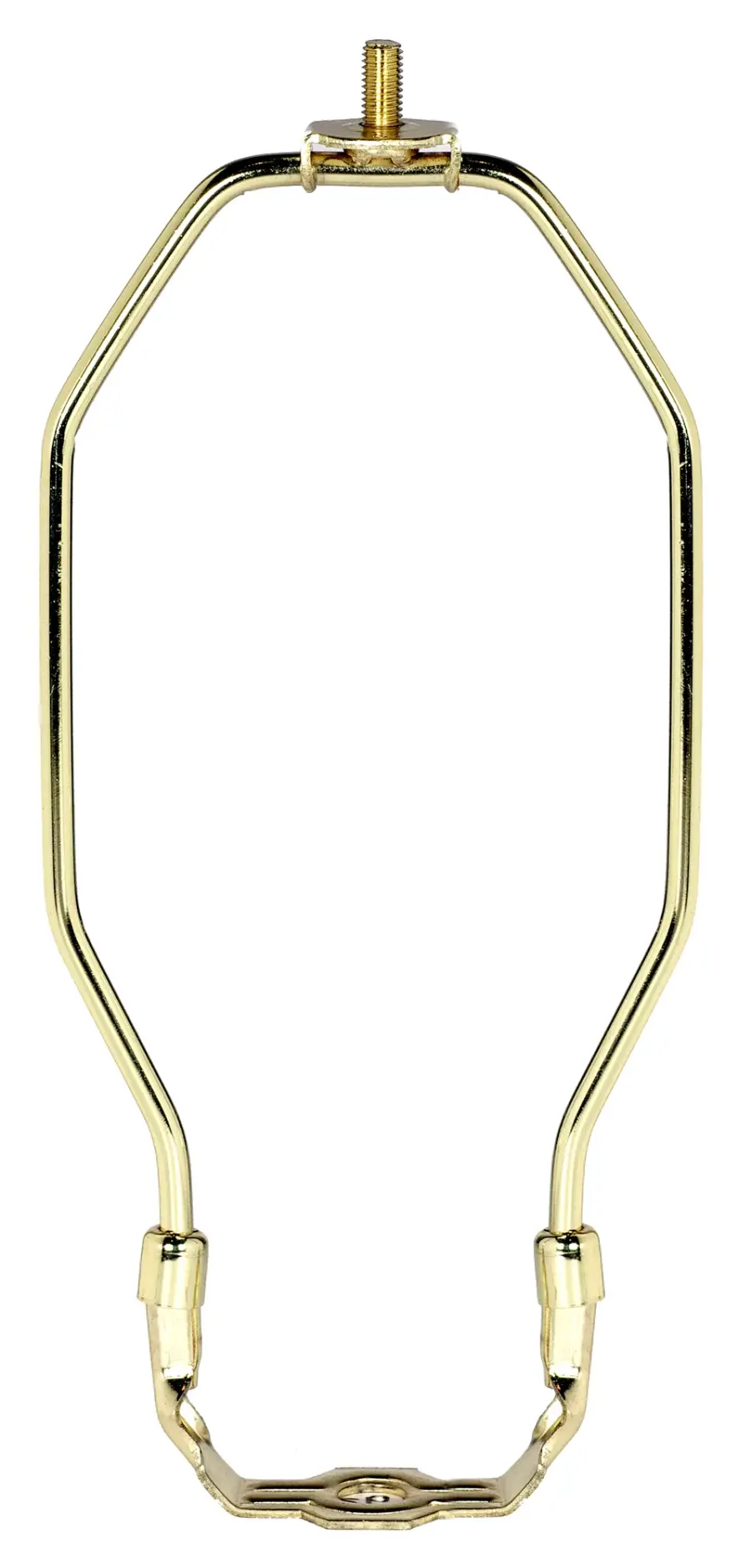 Heavy Duty Harp - Polished Brass Finish - 8" Height - 1/8 IP Saddle - 1/4-27 Thread - 125 Carton