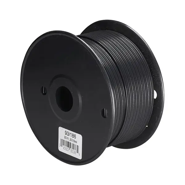 Lamp And Lighting Bulk Wire - 20/2 SPT-1 105C - 250 Foot/Spool - Black