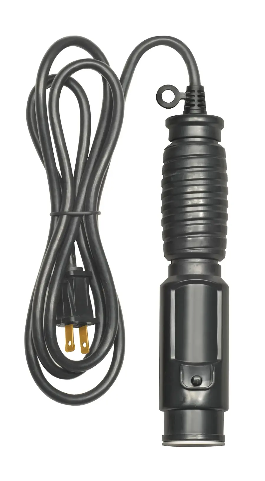 6 Foot - 2 Wire Black Metal Trouble Light - Less Cage - 18-2 SJTW - 0.625A-120V - 75W Max - Indoor Use Only
