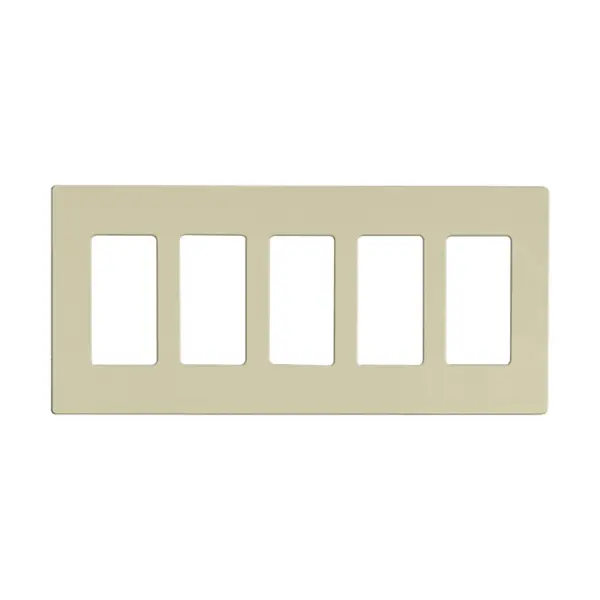 Wallplate For Dimmers And Sensors - 5-Gang - Almond Finish - Lutron
