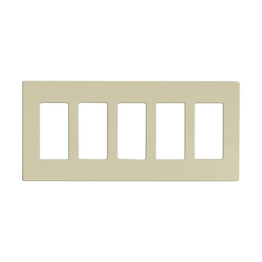 Wallplate For Dimmers And Sensors - 5-Gang - Almond Finish - Lutron