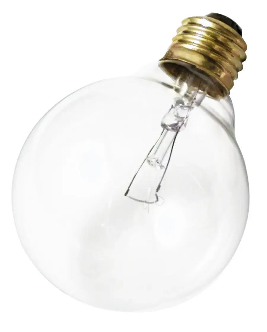 40 Watt G25 Incandescent - Clear - 2500 Average rated hours - 300 Lumens - Medium base - 220 Volt
