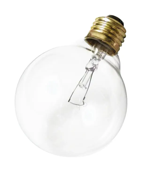 25 Watt G25 Incandescent - Clear - 3000 Average rated hours - 180 Lumens - Medium base - 130 Volt
