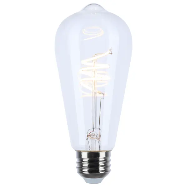 6 Watt LED - Reminiscent - Flex Gray Coil Filament - ST19 - Medium Base - 2700K CCT - Clear - 120 Volt - Image 5