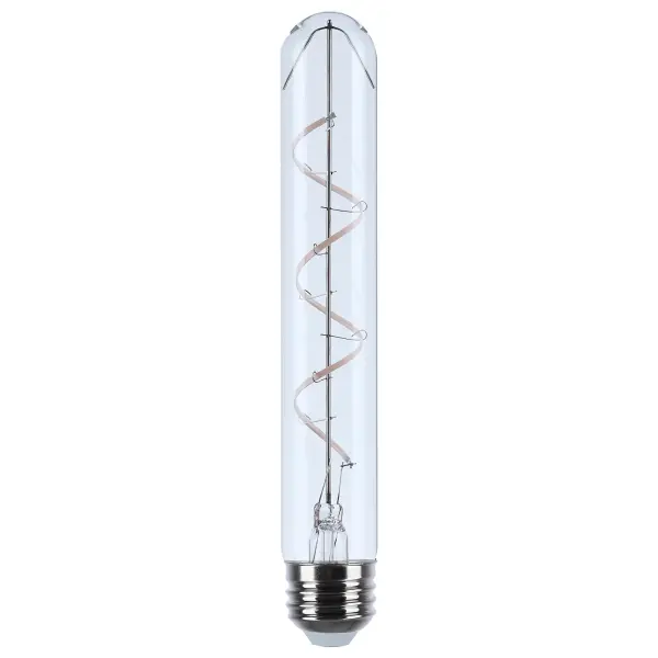 6 Watt LED - Reminiscent - Flex Gray Coil Filament - T9 - Medium Base - 2700K CCT - Clear - 120 Volt - 2-Pack - Image 4