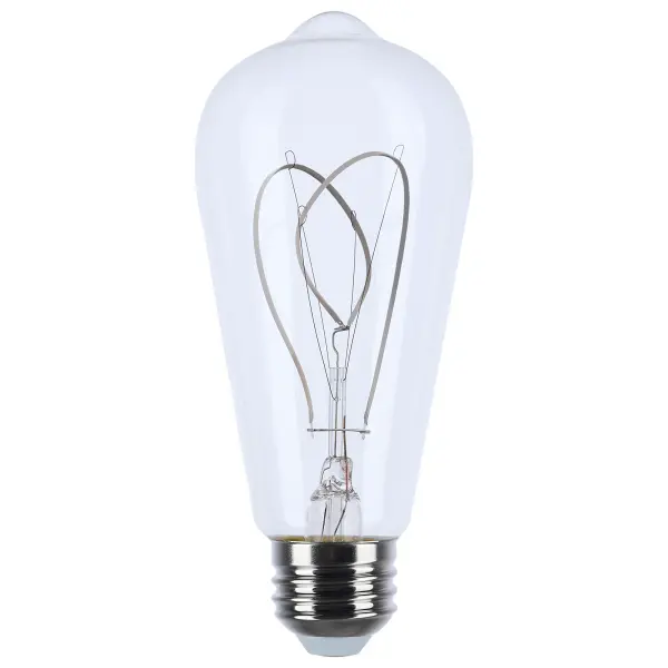 6 Watt LED - Reminiscent - Flex Gray Filament - ST19 Loop - Medium Base - 2700K CCT - Clear - 120 Volt - Image 4