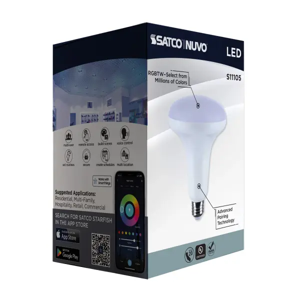 Starfish - 12 Watt LED BR40 - 2700K-5000K RGBTW - Medium Base - 120 Volt - Image 24
