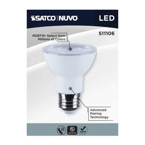 Starfish - 5.5 Watt LED PAR20 - 2700K-5000K RGBTW - Medium Base - 120 Volt - Image 10
