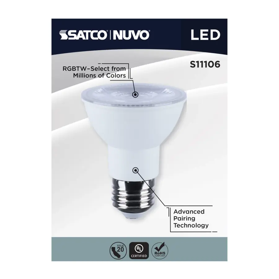 Starfish - 5.5 Watt LED PAR20 - 2700K-5000K RGBTW - Medium Base - 120 Volt - Image 10