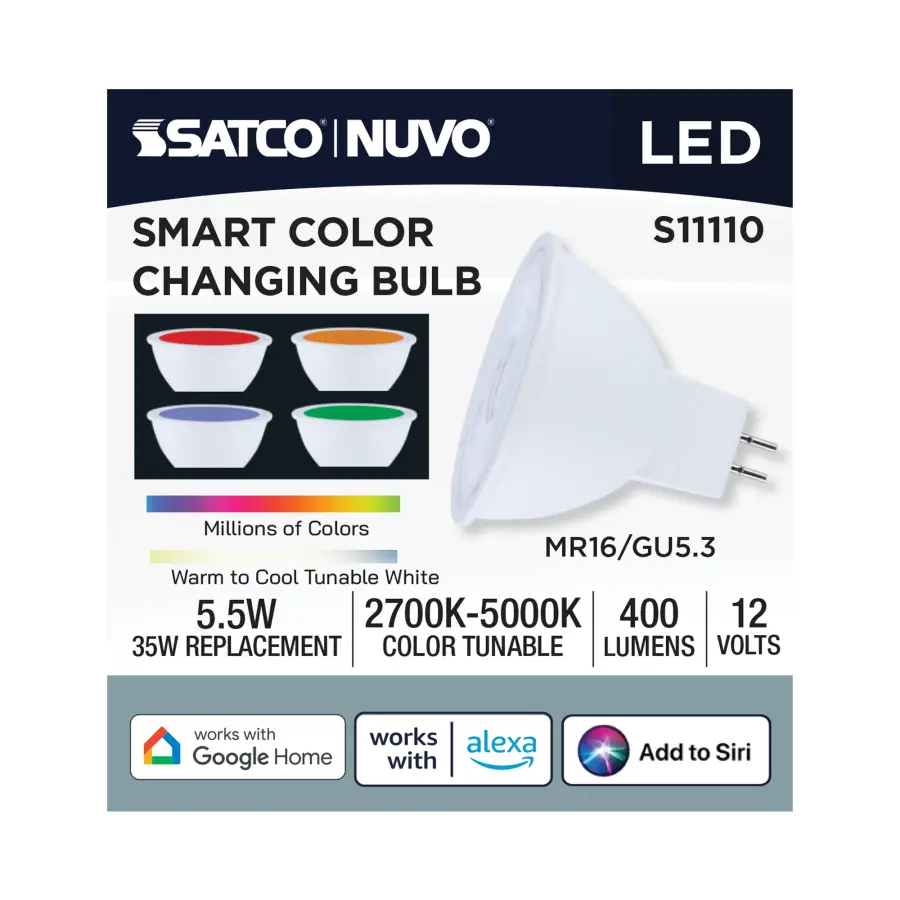 Starfish - 5.5 Watt LED MR16 - GU5.3 Base - 2700K-5000K RGBTW - 12 Volt - Image 8