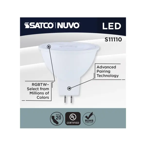 Starfish - 5.5 Watt LED MR16 - GU5.3 Base - 2700K-5000K RGBTW - 12 Volt - Image 9