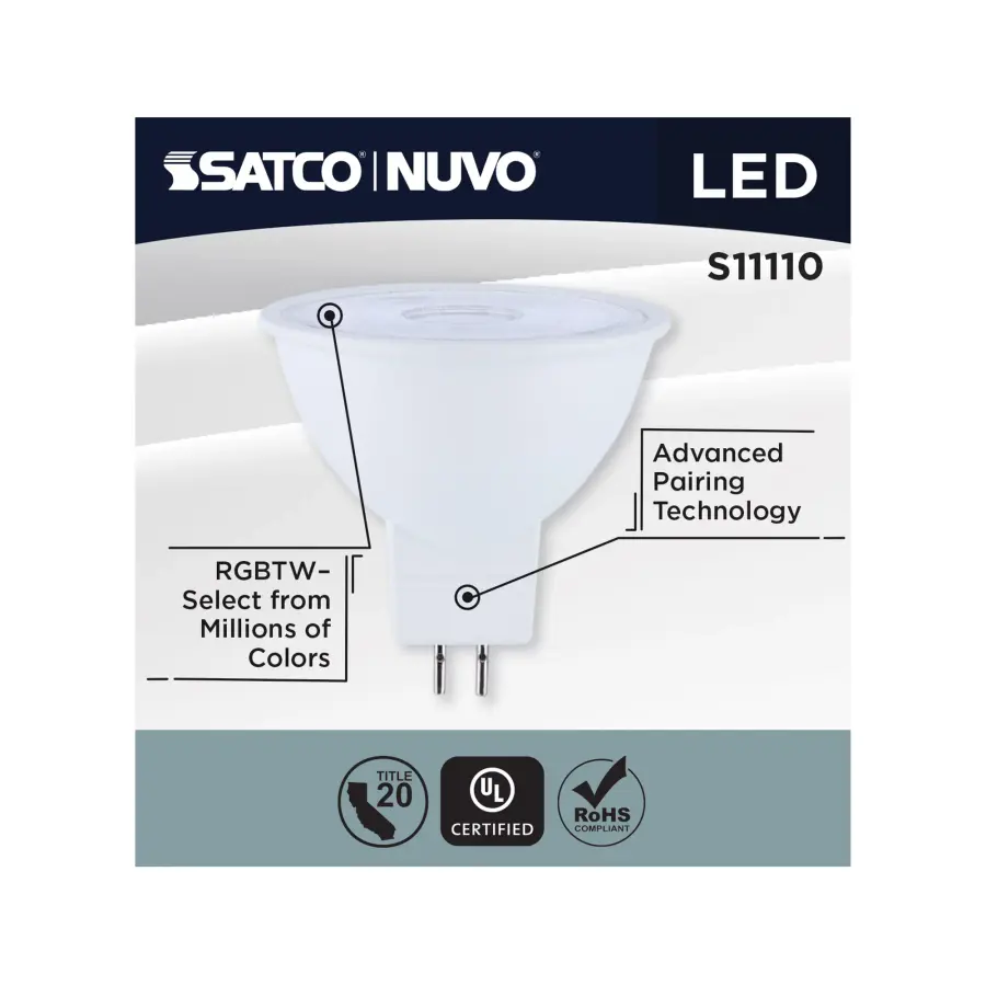 Starfish - 5.5 Watt LED MR16 - GU5.3 Base - 2700K-5000K RGBTW - 12 Volt - Image 9