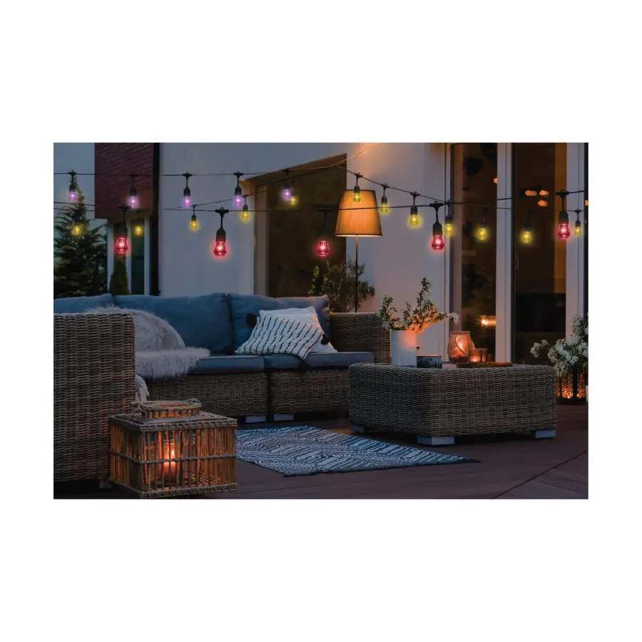 Starfish - 24 Foot LED String Light - 12-S14 Lamps - IOT - RGBTW - Black - 120 Volt - Image 8