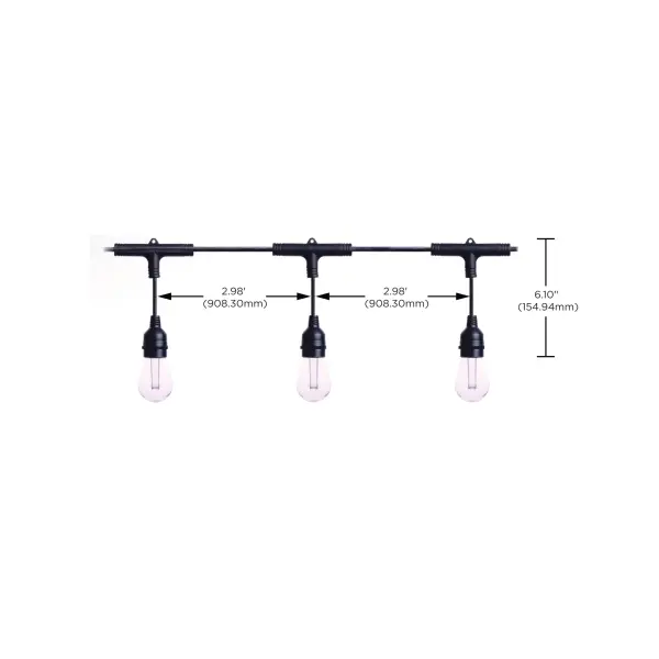 Starfish - 48 Foot LED String Light - 15-S14 Lamps - IOT - RGBTW - Black - 120 Volt - Image 8