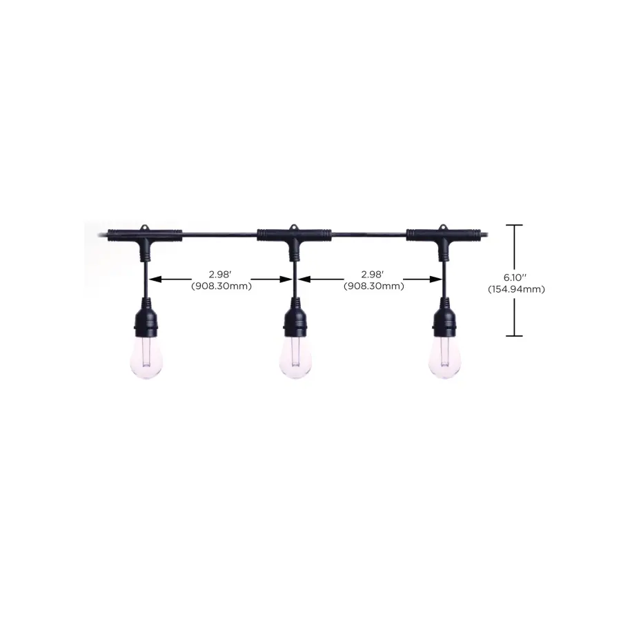 Starfish - 48 Foot LED String Light - 15-S14 Lamps - IOT - RGBTW - Black - 120 Volt - Image 8