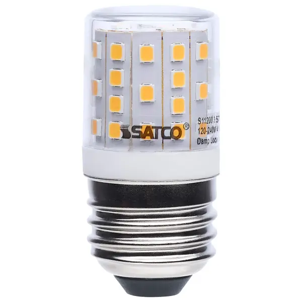 SATCO LED appliance lamps are available in both E26 and E27 bases with a 3000K color temperature, are specifically designed for use in refrigerators and other appliance lighting applications. These energy-efficient lamps provide a soft, warm white light that enhances visibility inside refrigerators and coolers while using a reduced energy consumption. With a long lifespan and reliable performance, SATCO LED appliance lamps are the ideal solution for durable and efficient lighting for appliances.