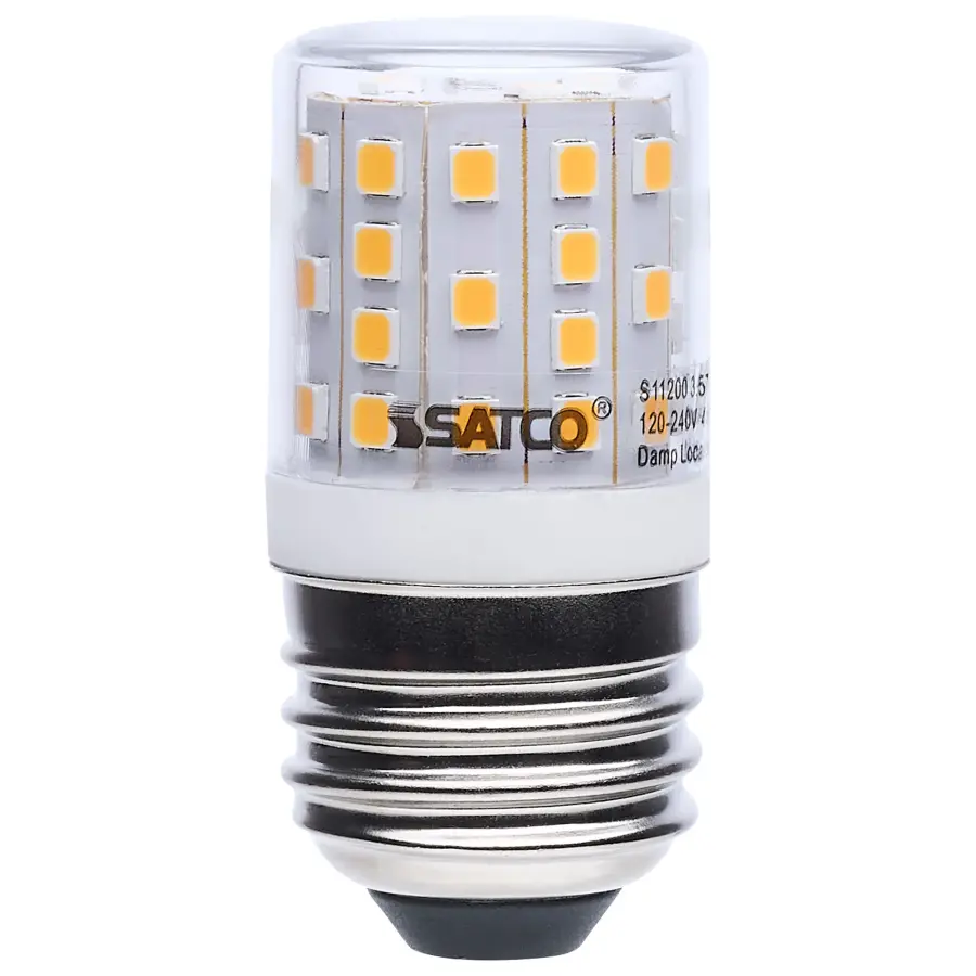 3.5 Watt T14 LED - 3000K CCT - Medium Base - Clear Finish - Appliance Lamp - 120-240 Volt - Image 1