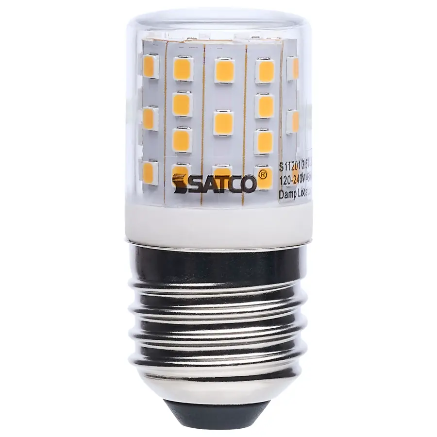 3.5 Watt T14 LED - 3000K CCT - European Medium Base - Clear Finish - Appliance Lamp - 120-240 Volt - Image 1