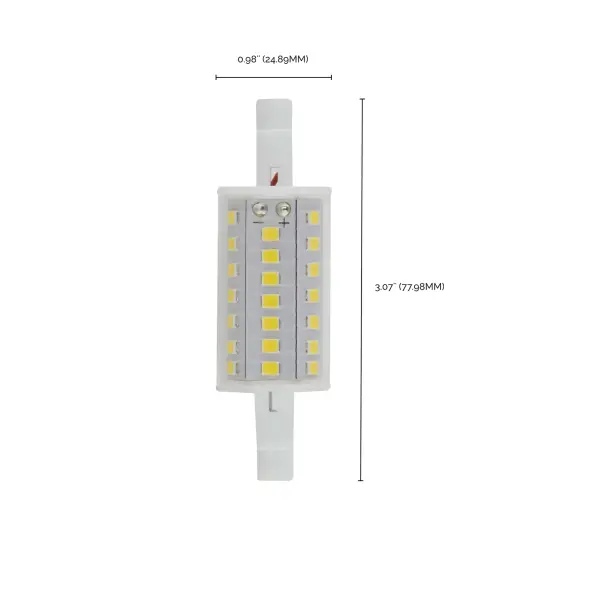 6 Watt LED Bulb - J-Type T3 78mm - 120 Volt - R7S Base - 4000K - Double Ended - 200 Degree Beam Angle - Image 7