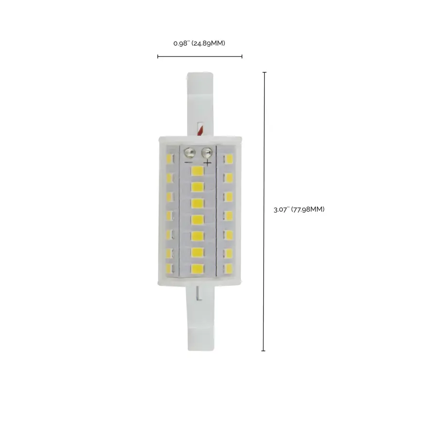6 Watt LED Bulb - J-Type T3 78mm - 120 Volt - R7S Base - 4000K - Double Ended - 200 Degree Beam Angle - Image 7