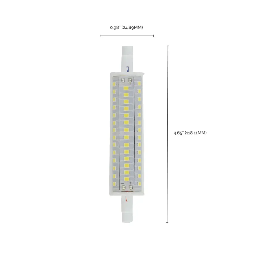 10 Watt LED Bulb - J-Type T3 118mm - 120 Volt - R7S Base - 3000K - Double Ended - 200 Degree Beam Angle - Image 7