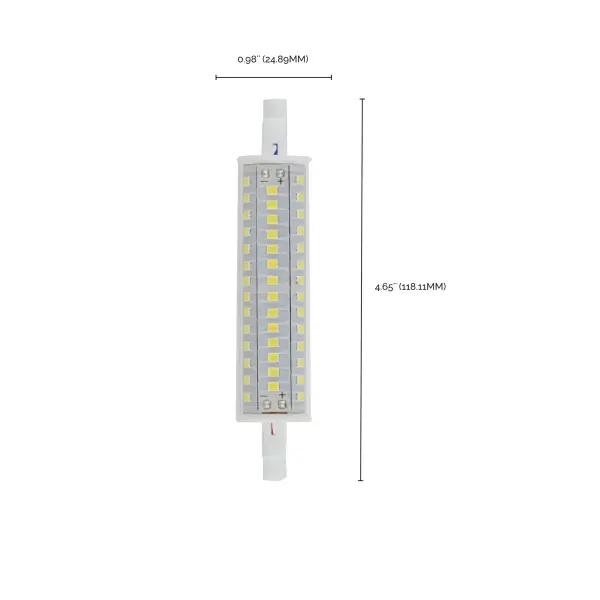 10 Watt LED Bulb - J-Type T3 118mm - 120 Volt - R7S Base - 4000K - Double Ended - 200 Degree Beam Angle - Image 7