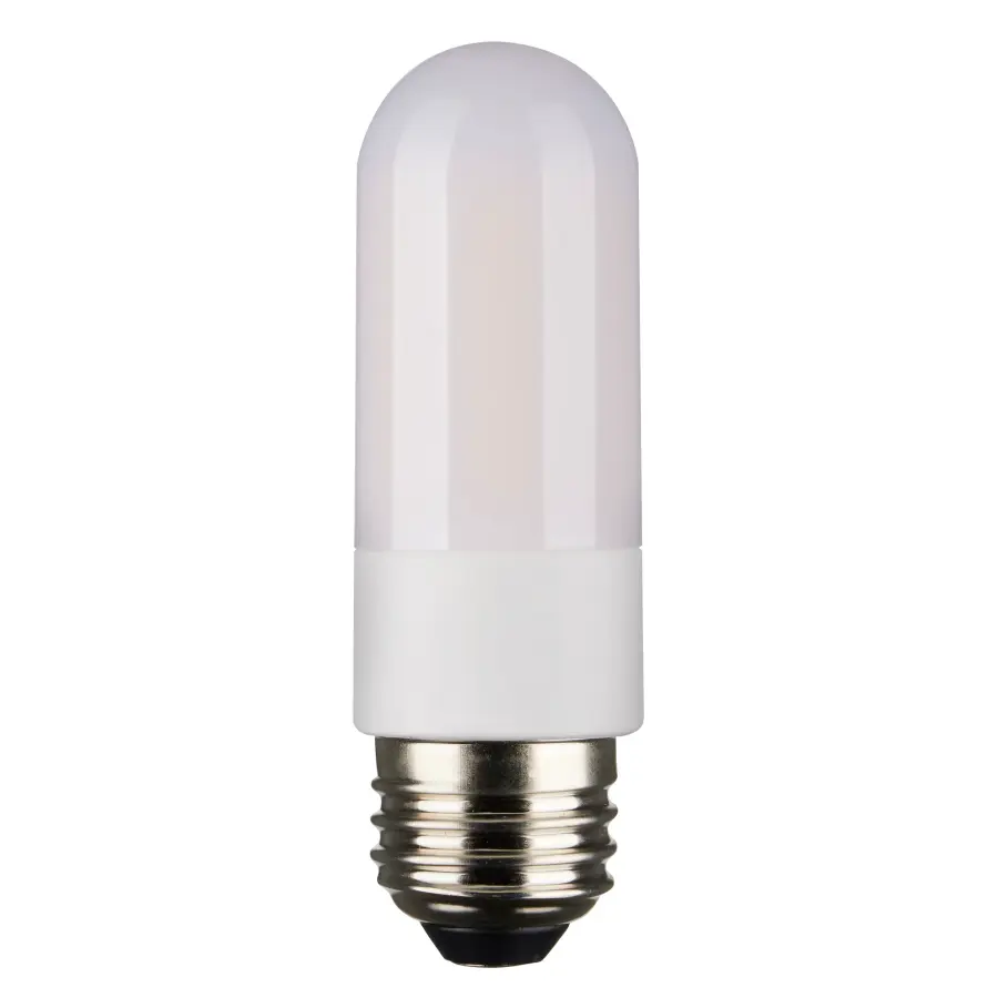 8 Watt T10 LED - Frosted - Medium base - 3000K - High Lumen - 120 Volt - 90 CRI - Dimmable - Carded - Image 1