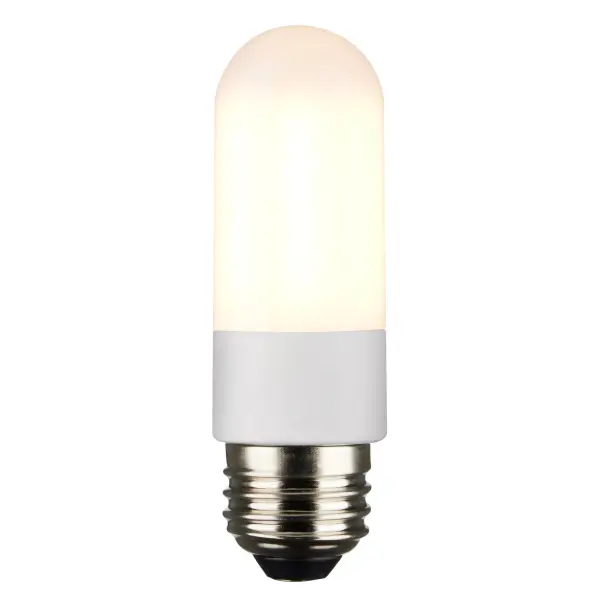 Our new energy-saving 8-watt tubular LED bulbs replace standard 75-watt halogen bulbs for the same beautiful light but at a lesser cost. This beautiful, frosted design makes this an ideal lighting choice for wall sconces, pendant lighting, desk lamps, display cases, art piece accenting and so much more. Place these lamps wherever you want to create a cozy, comfortable, and serene atmosphere for everyone to enjoy. - alternate view