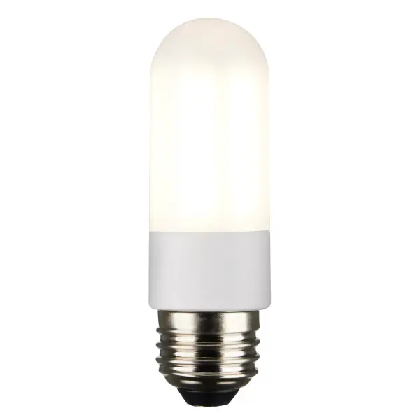 Our new energy-saving 8-watt tubular LED bulbs replace standard 75-watt halogen bulbs for the same beautiful light but at a lesser cost. This beautiful, frosted design makes this an ideal lighting choice for wall sconces, pendant lighting, desk lamps, display cases, art piece accenting and so much more. Place these lamps wherever you want to create a cozy, comfortable, and serene atmosphere for everyone to enjoy. - alternate view