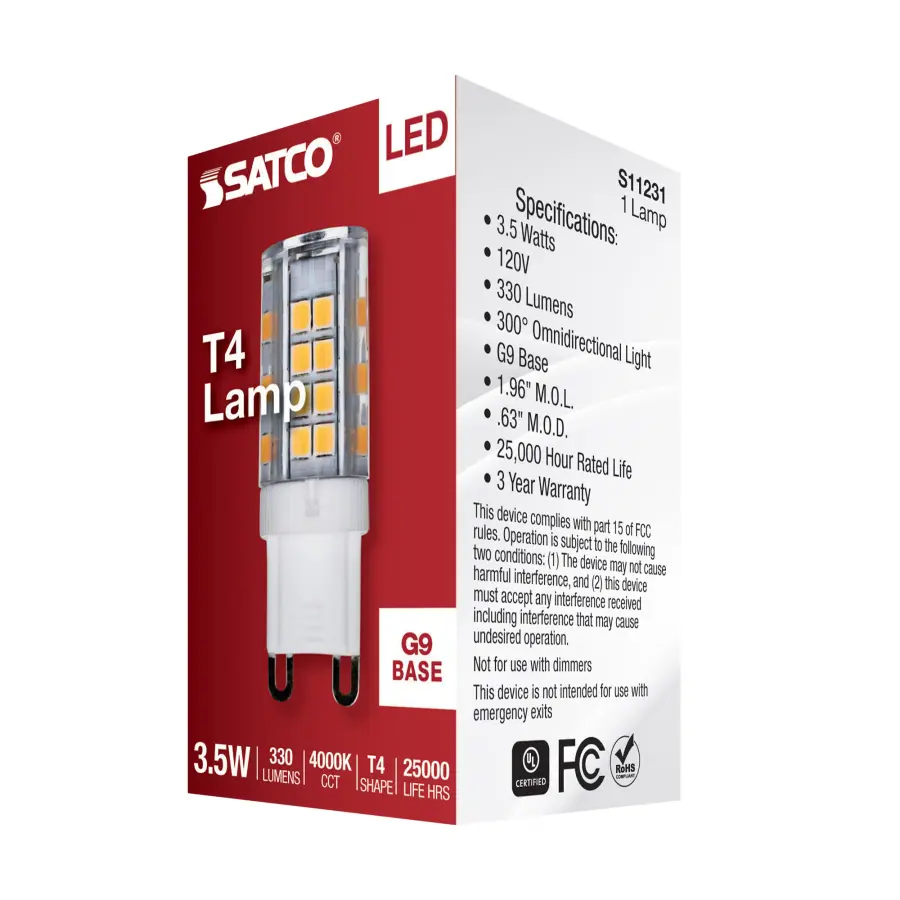 3.5 Watt - JCD LED - Clear - 4000K - G9 Base - 120 Volt - Image 8
