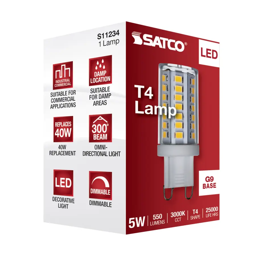 5 Watt - JCD LED - Clear - 3000K - G9 Base - 120 Volt - Image 7