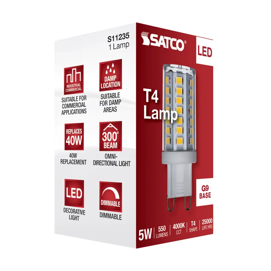 5 Watt - JCD LED - Clear - 4000K - G9 Base - 120 Volt - Image 7