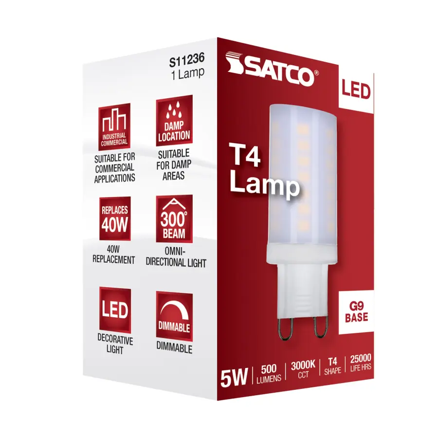 5 Watt - JCD LED - Frost - 3000K - G9 Base - 120 Volt - Image 7