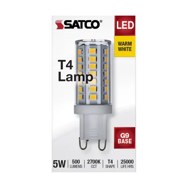 5 Watt G9 LED - Clear - 2700K - T4 Shape - 120 Volt - Image 3