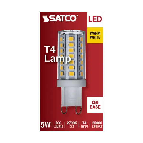 5 Watt G9 LED - Clear - 2700K - T4 Shape - 120 Volt - Image 4