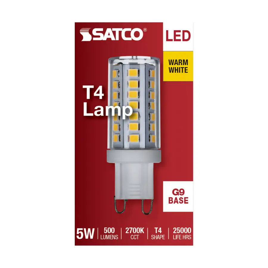 5 Watt G9 LED - Clear - 2700K - T4 Shape - 120 Volt - Image 4