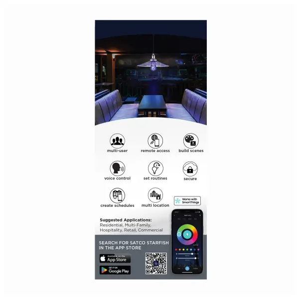 6 Watt - ST19 LED - 2700K-5000K RGB/Tunable White - Starfish IOT - Clear - Medium Base - 120 Volt - Image 8