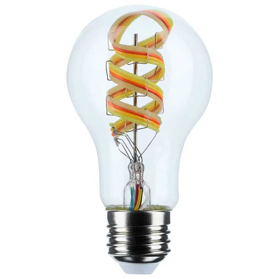 6 Watt - A19 LED - 2700K-5000K RGB/Tunable White - Starfish IOT - Clear - Medium Base - 120 Volt - Image 1