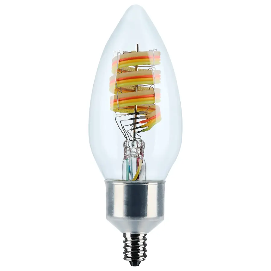 4 Watt - B11 LED - 2700K-5000K RGB/Tunable White - Starfish IOT - Clear - Candelabra Base - 120 Volt - Image 1
