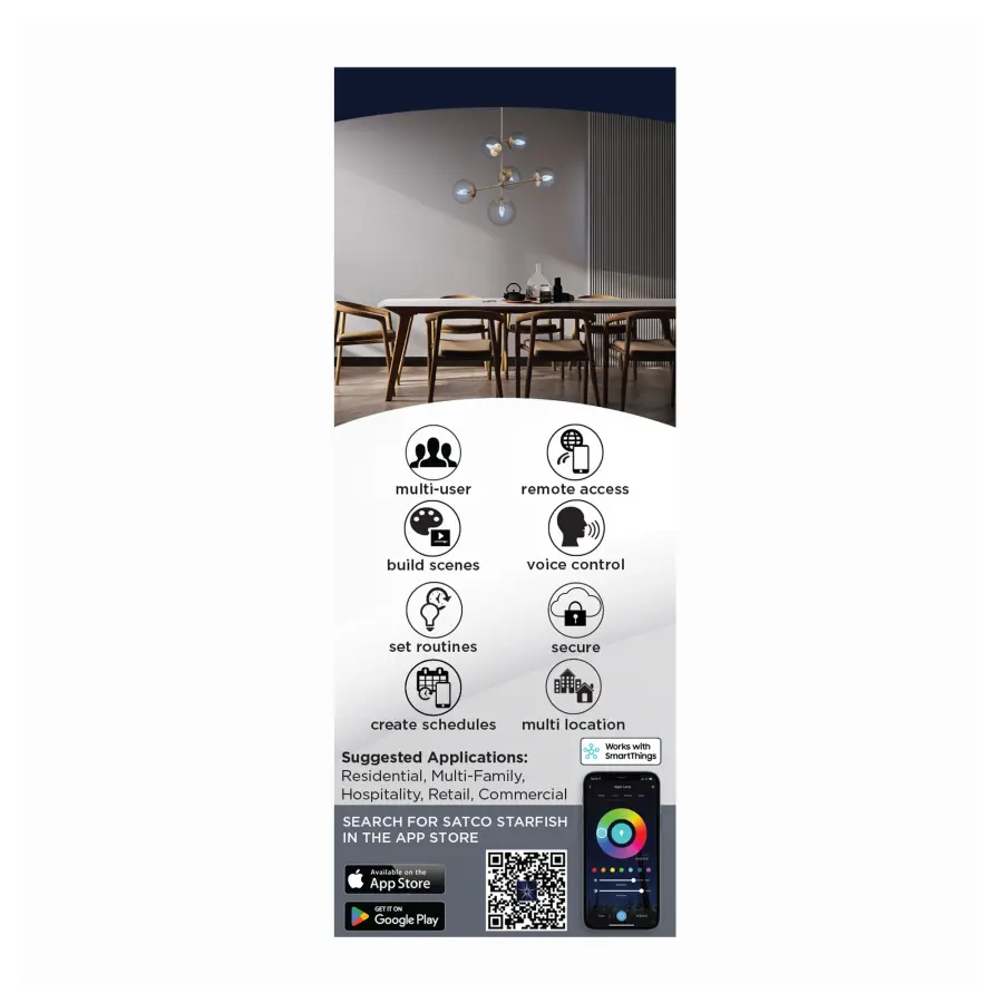 4 Watt - B11 LED - 2700K-5000K RGB/Tunable White - Starfish IOT - Clear - Medium Base - 120 Volt - Image 9