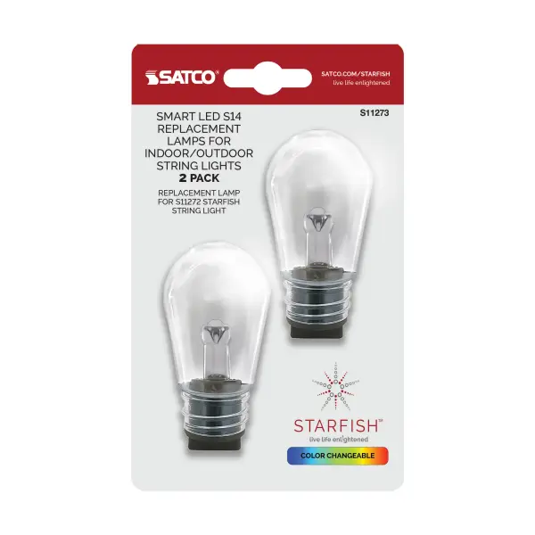 4-Pin S14 LED Replacement String Light Lamp - RGBW - Starfish IOT - 2-Card - Image 3