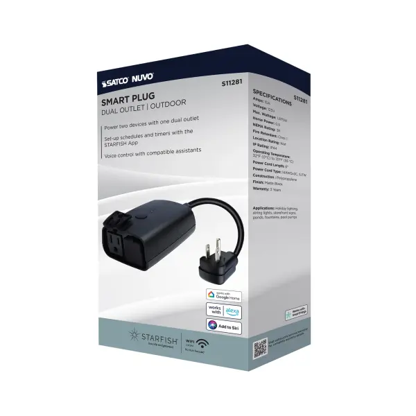 Starfish Smart Outdoor Dual Plug-In Outlet - 15 Amps - 1875 Watts - Image 12