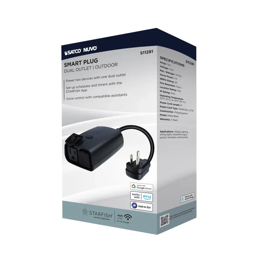 Starfish Smart Outdoor Dual Plug-In Outlet - 15 Amps - 1875 Watts - Image 12