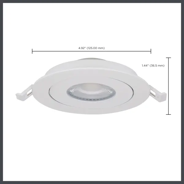 9 Watt - LED Gimbaled Downlight - 4 Inch - RGB & Tunable White - Round - Starfish IOT - White Finish - 650 Lumens - 120-277 Volt - Image 15