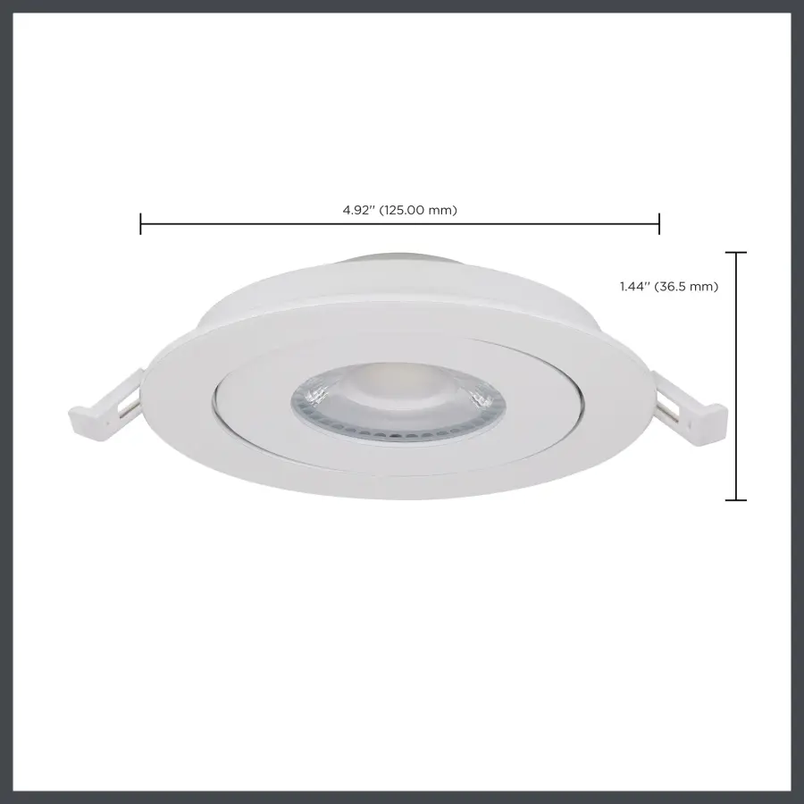 9 Watt - LED Gimbaled Downlight - 4 Inch - RGB & Tunable White - Round - Starfish IOT - White Finish - 650 Lumens - 120-277 Volt - Image 15