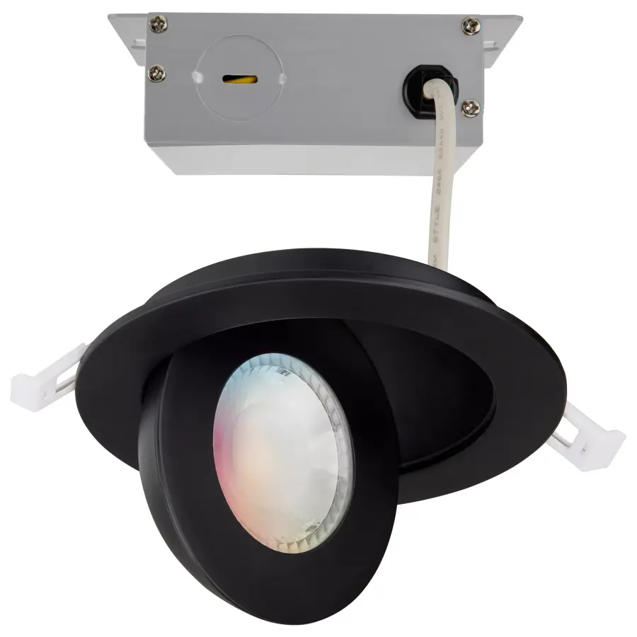 Starfish - 9 Watt LED Gimbal Downlight - 4 Inch - 2700K-5000K RGB Tunable White - Remote Driver - Black Finish - 120-277 Range Voltage - Image 1