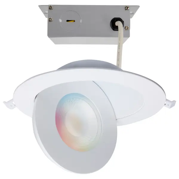 SATCO NUVO'S LED Directional Low-Profile Downlights with STARFISH technology are the ultimate choice for smart lighting and ambiance control. Download the STARFISH app to customize any tunable white color temperatures from 2700K warm white light to 5000K natural light or choose from millions of colors on the RGB spectrum, all from your mobile device. The 360 degree rotation and 0 degree to 80 degree tilt allow for the light to be positioned as needed, focusing light where it's needed most. These downlights are also compatible with Siri, Alexa, Google Home, and SmartThings so they can be easily incorporated into an existing automated system.
