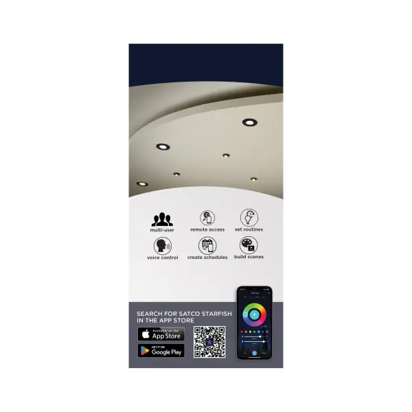 15 Watt - LED Gimbaled Downlight - 6 Inch - RGB & Tunable White - Round - Starfish IOT - Black Finish - 1200 Lumens - 120-277 Volt - Image 14
